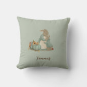 Coussin Peter le lapin avec mammy personnalisée (Recto)