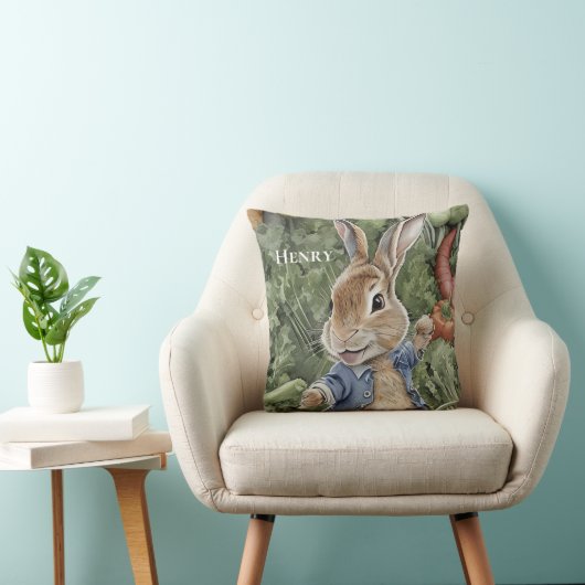 Coussin Peter Rabbit Beatrix Potter Nursery personnalisé (Chaise)