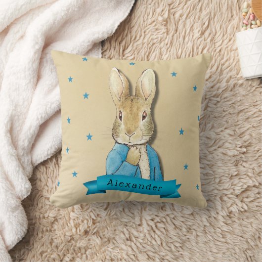 Coussin Peter Rabbit Carottes et Stars Garçon Custom (Couverture)