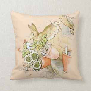 Coussin Peter Rabbit Jetez l'oreiller