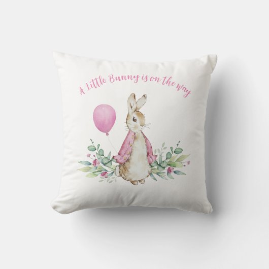 Coussin Peter Rabbit Little est en route (Recto)