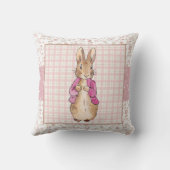 Coussin Peter the Rabbit Check & Floral pattern (Verso)