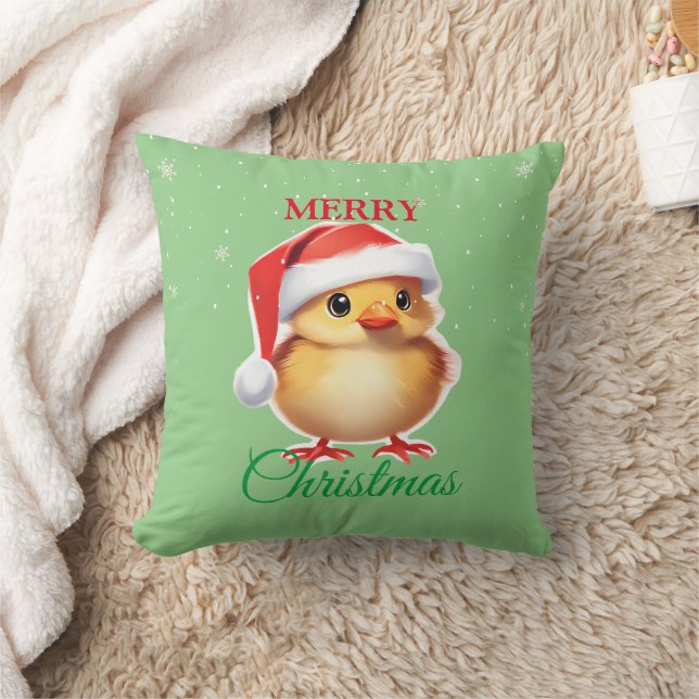 Coussin Petit animal chick Père Noël Costume de Noël (Couverture)