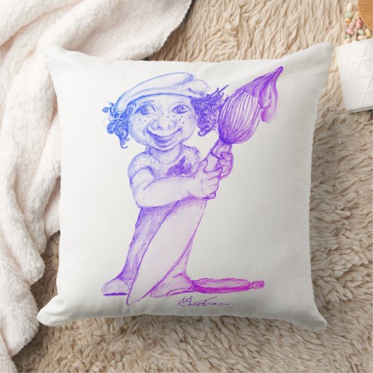 Coussin Petit artiste adorable en herbe (Couverture)