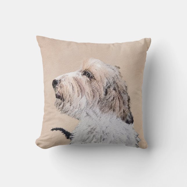 Coussin Petit Basset Griffon Vendéen Peinture - Chien Art (Recto)