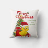 Coussin Petit bébé poulet Noël (Verso)