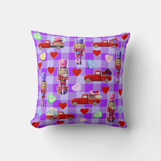 Coussin Petit Camion Rouge Valentine's Reversable