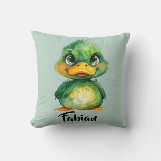 Coussin petit canard vert (Recto)