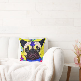 Coussin Petit Carlin Puppy Quilt Comme Design