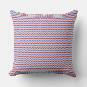 Coussin Petit chevron motif bleu