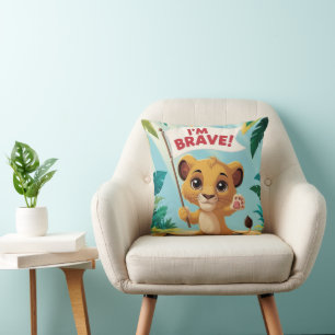 Coussin Petit chien courageux avec un pansement