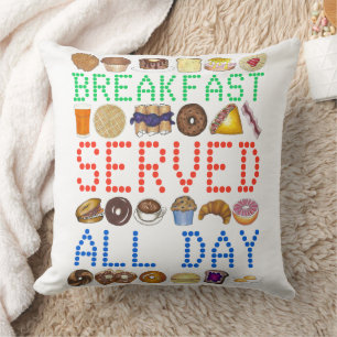 Coussin Petit Déjeuner Servi Toute La Journée Classic Neon