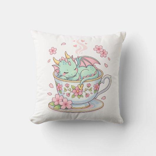Coussin Petit dragon de thé (Recto)