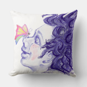 Coussin Petit en admiration papillon sur le nez 