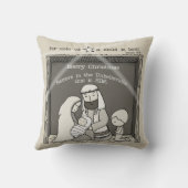 Coussin Petit garçon à Noël Manger-Joyeux (Verso)