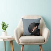 Coussin Petit guerrier de Ninja sur Grey (Chaise)
