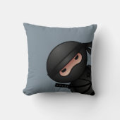 Coussin Petit guerrier de Ninja sur Grey (Recto)