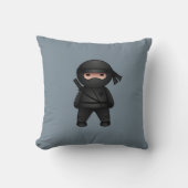 Coussin Petit guerrier de Ninja sur Grey (Recto)
