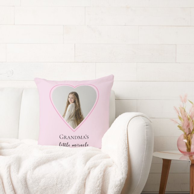 Coussin Petit miracle photo de grand-mère personnalisée (Canapé)