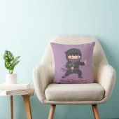 Coussin Petit Ninja mignon avec le décor de pièce de (Chaise)