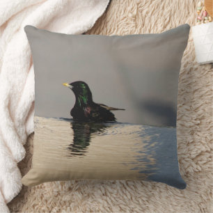 Coussin Petit Oiseau sur l'eau