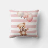 Coussin Petit ours mignon en rose (Verso)