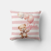 Coussin Petit ours mignon en rose (Recto)