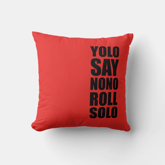 Coussin Petit pain de YOLO solo (Recto)