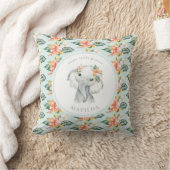 Coussin Petit petit petit cacahuète bébé fleuri d'éléphant (Couverture)