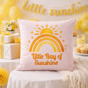 Coussin Petit rayon de soleil Baby Shower arc-en-ciel