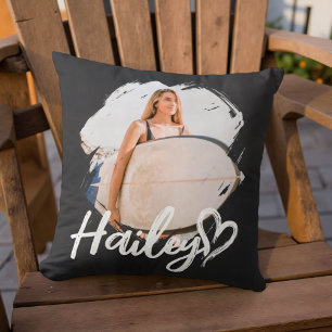 Coussin Petite amie Grunge Simple Moderne Cœur Cool Photo