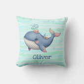 Coussin Petite baleine mignonne et irrégulière (Recto)