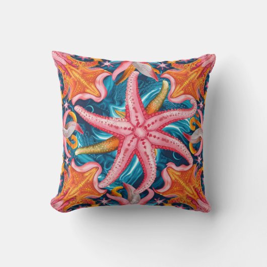 Coussin Petite étoile de mer rose (Recto)