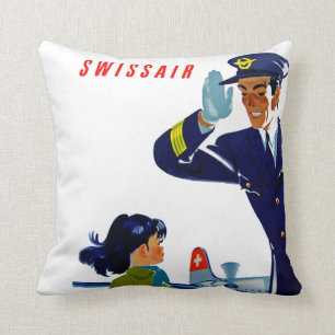 Coussin Petite fille de Swissair