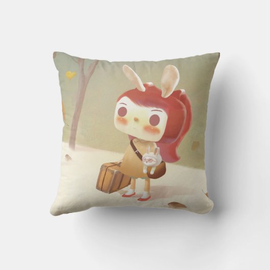 Coussin Petite fille perdue dans la forêt (Verso)