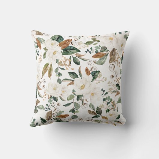 Coussin Petite Forêt Faune Cerf Magnolia Pépinière verte (Verso)