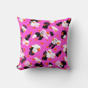 Coussin Petite motif ditée aux motifs tropicaux, draine à