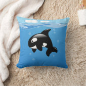 Coussin Petite Orca baleine dans l'océan (Couverture)