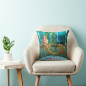 Coussin Petite Sirène avec Fleur d'Anémone (Chaise)
