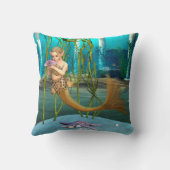 Coussin Petite Sirène avec Fleur d'Anémone (Verso)