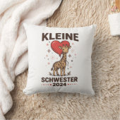 Coussin Petite sœur 2024 Conception de sœur girafe mignonn (Couverture)