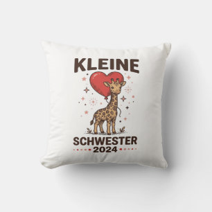 Coussin Petite sœur 2024 Conception de sœur girafe mignonn