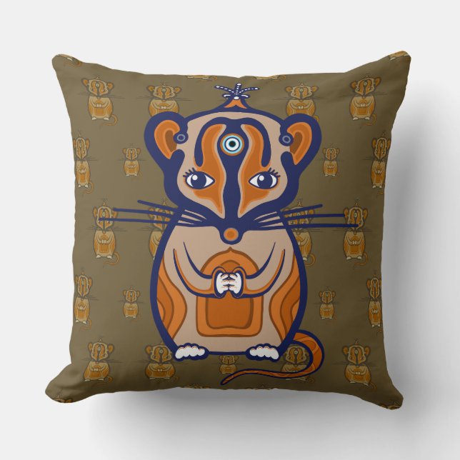 Coussin Petite Souris Brune (Recto)