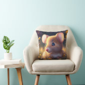 Coussin Petite souris dans une prairie fleurie (Chaise)