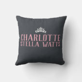 Coussin Petite stat de naissance de bébé de princesse New (Verso)