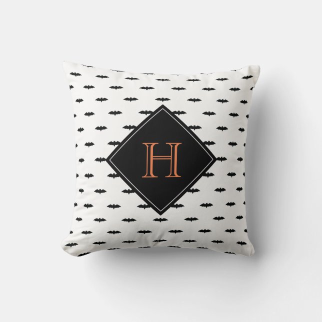 Coussin Petites chauves-souris Motif sans joint | Monogram (Recto)