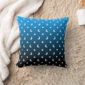 Coussin Petites étoiles et lunes blanches sur fond bleu (Couverture)