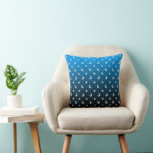 Coussin Petites étoiles et lunes blanches sur fond bleu (Chaise)
