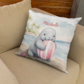 Coussin Petites filles manatées personnalisées