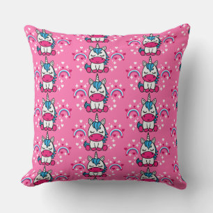 Coussin Petites Filles Pink Unicorn Pony